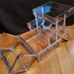 3 tier makeup organizer with handle(7.5 in × 7in)